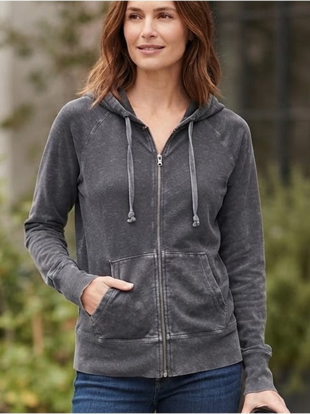 James Perse Vintage French Terry Zip Hoodie